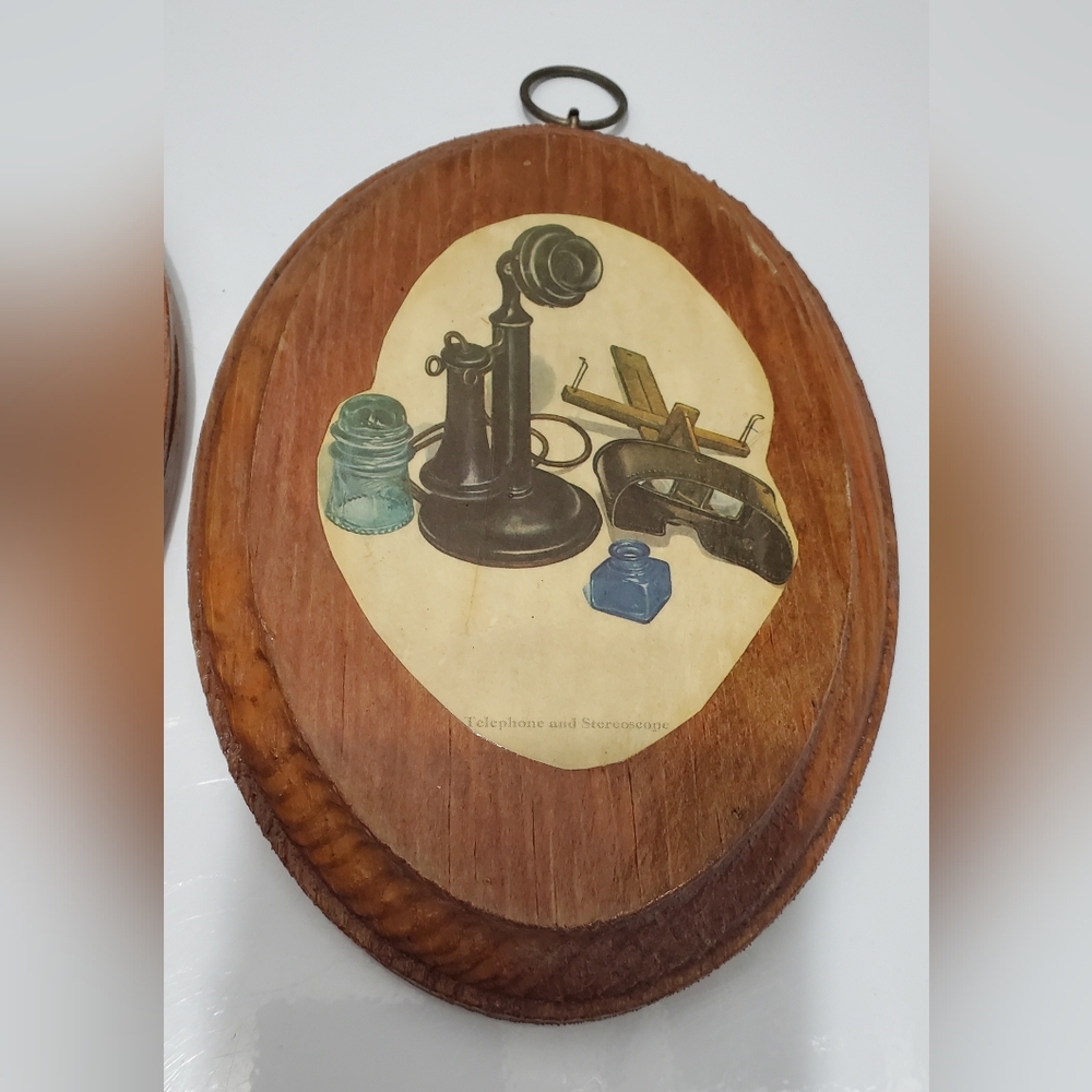 Retro Wooden Wall Art Set - Picture 3 of 7